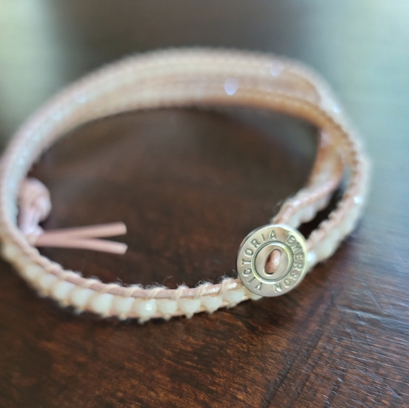 Victoria Emerson Bracelet - length 24" Pink & White - Picture 2 of 3